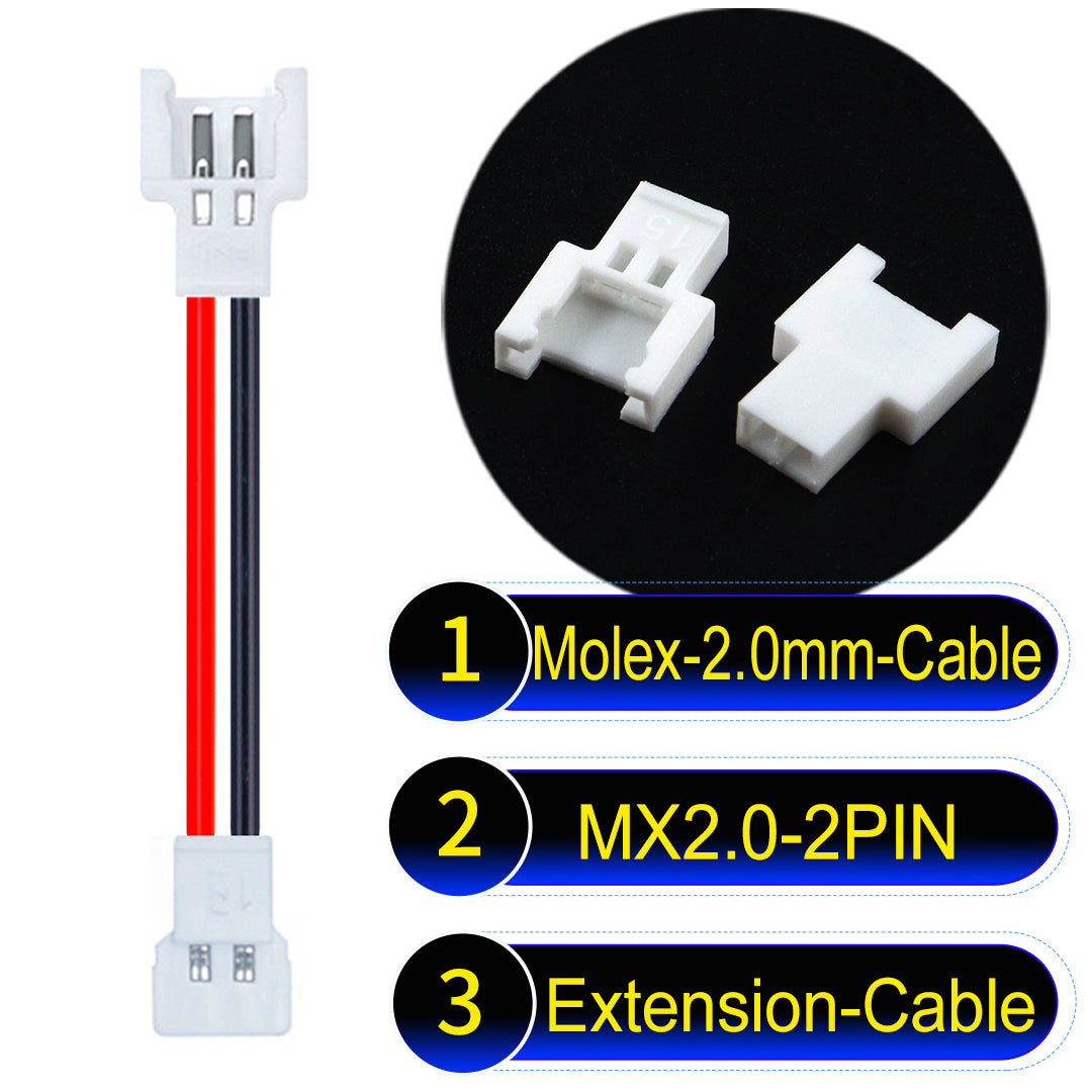 Molex MX 2.0mm Cable Assemblies — 2–12 Pin Signal Wiring | Keszoox