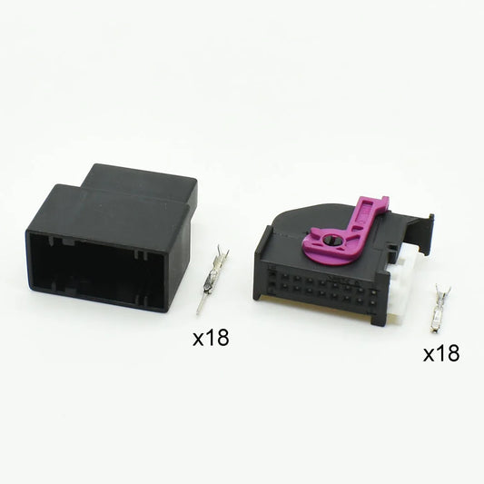 1-1355350-1 18 pin female car air conditioning panel plug auto amplifier connector for VW
