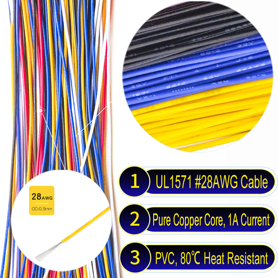 JST SH1.0 2-12Pin Same-Side-Head Cable 1.0mm Pitch UL1571 Certified