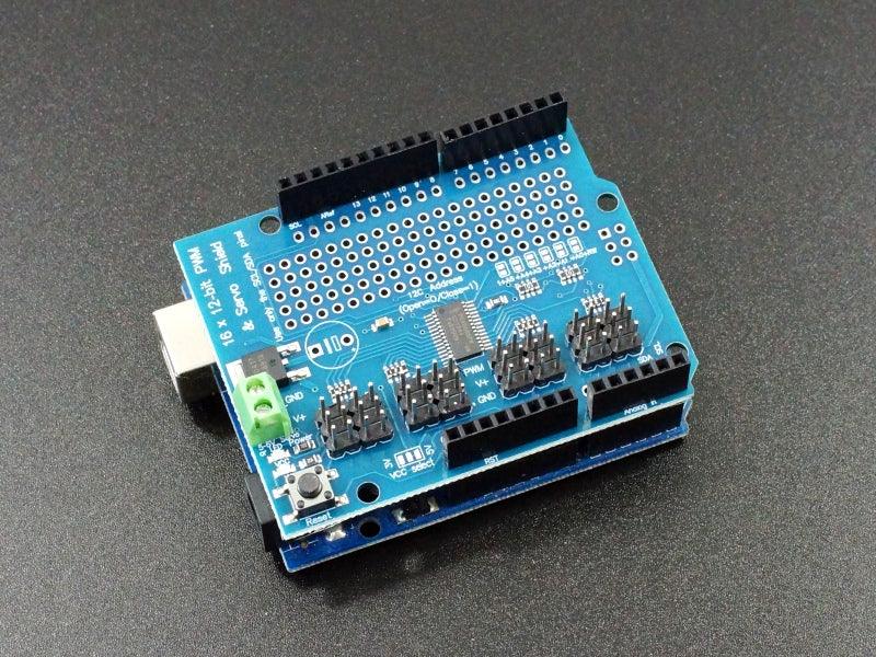16-Channel-PWM-Servo-Shield-on-Uno