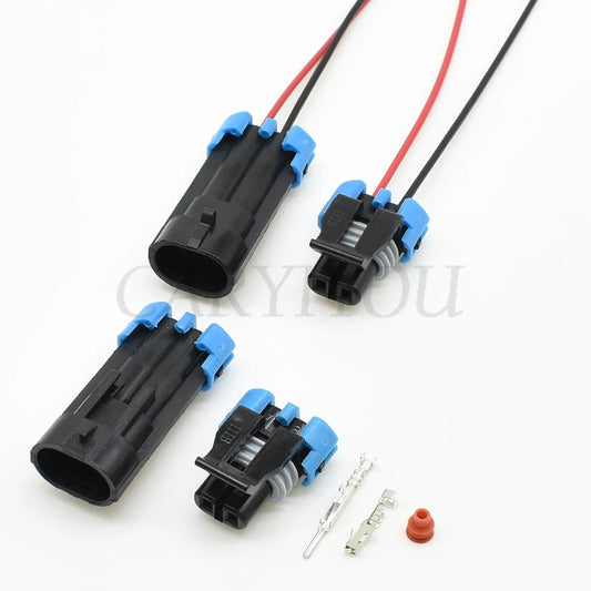 2 hole automotive temperature sensor socket terminal detail for stable signal connection