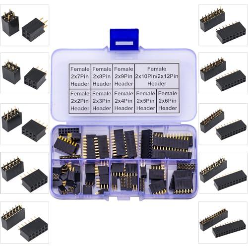 2.54mm_Female_Pin_Header_Dual_Row_DIP_Connector_Kit