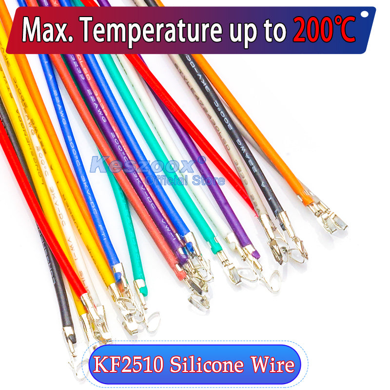 22AWG 200¡æ silicone cable, Molex KF2510 pre-crimped terminal cable