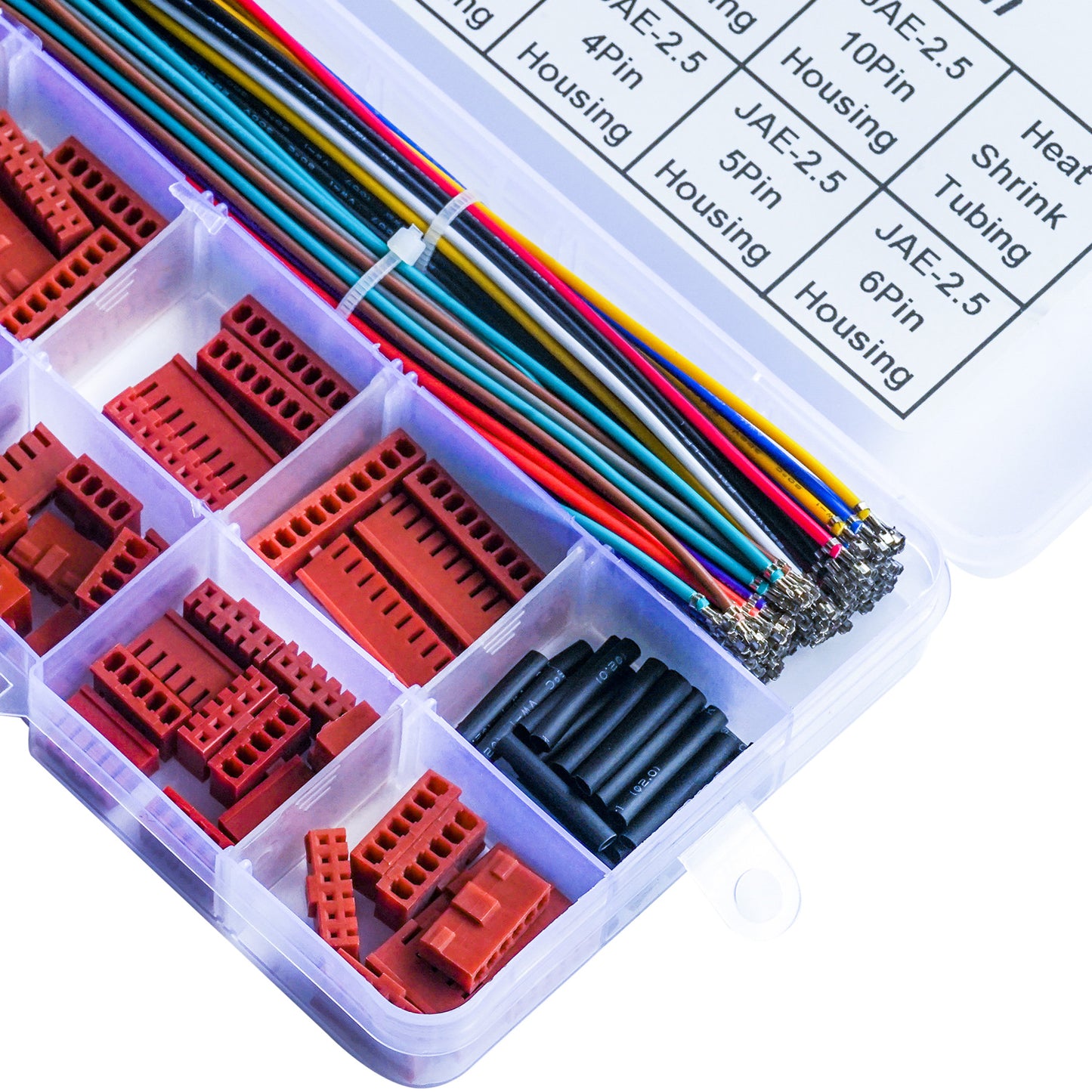 Premium 22AWG pre-crimped wires designed for JAE 2.5mm female connector kit