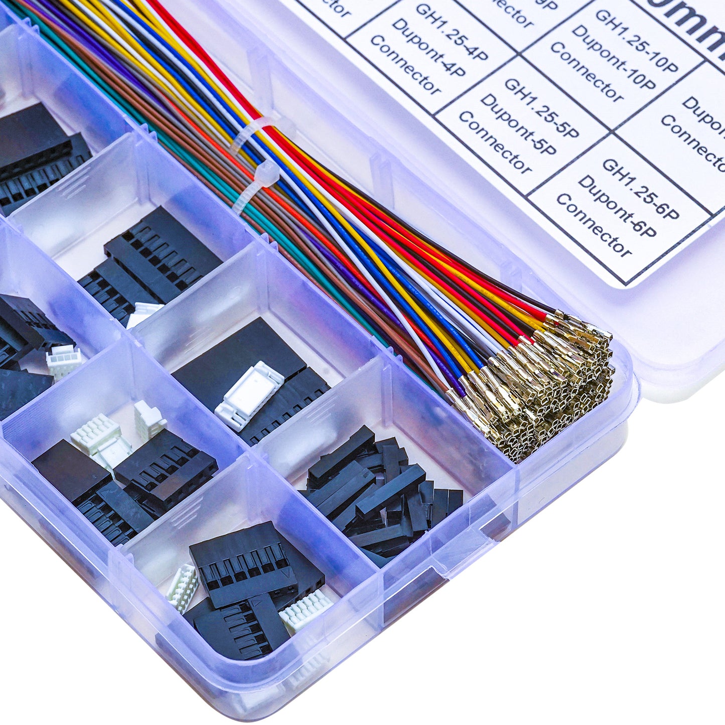 High-quality 28AWG pre-crimped wires designed for GH1.25 to Dupont 2.54 connector kit