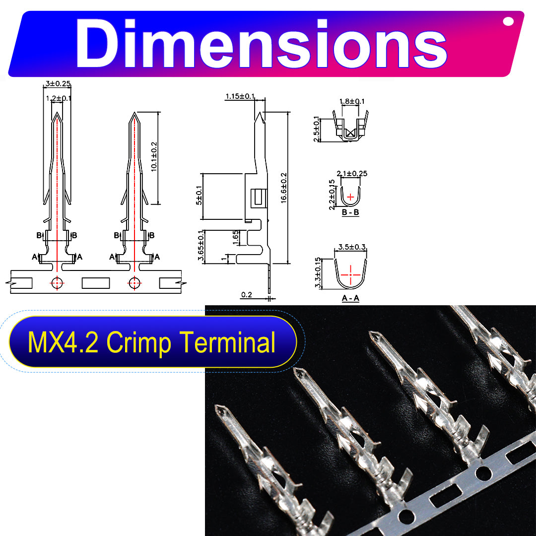 4.2mm pre-crimped terminal cable