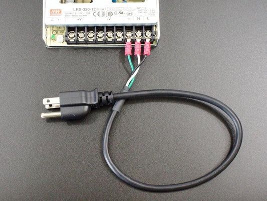 AC-Power-Cord-18-inches-with-Spade-Terminals-In-Use