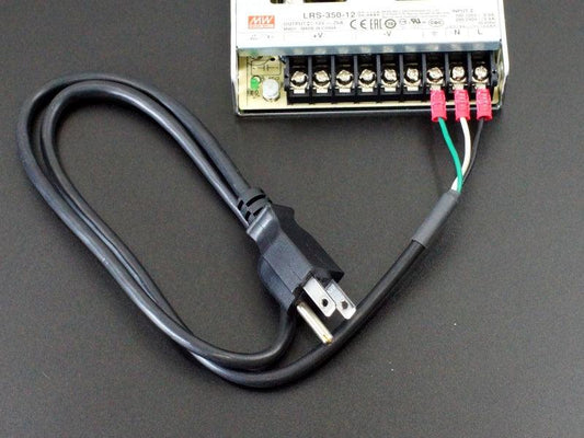 AC-Power-Cord-3FT-with-Spade-Terminals-In-Use