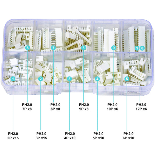 Assorted_JST_PH2.0_DIP_Header_Connectors