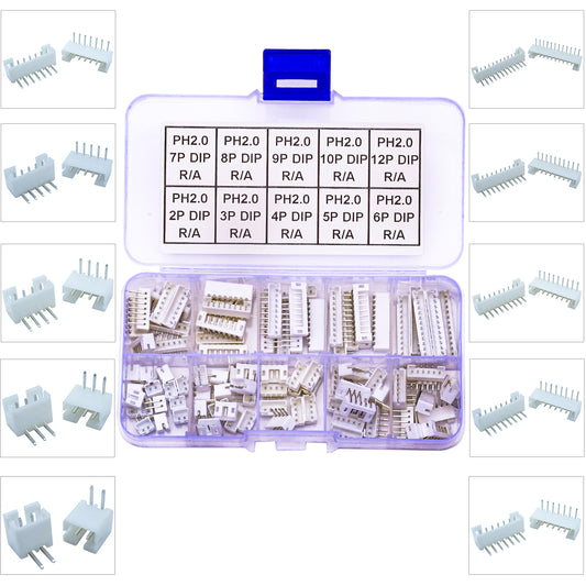 Assorted_JST_PH2.0mm_DIP_Right_Angle_Connectors