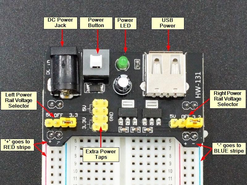 Breadboard-Power-Supply-Module-Connections