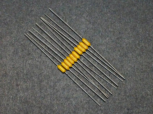 Cap-Ceramic-Multilayer-01uF-50V-Axial-Qty-10