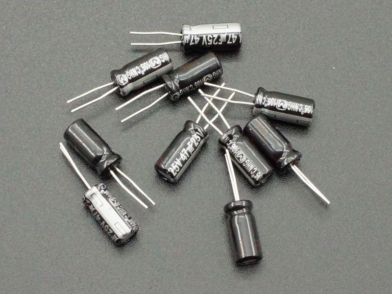 Capacitor-Electrolytic-47uF-25V-Qty-10
