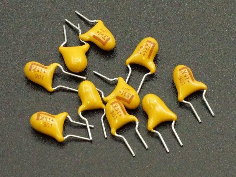 Capacitor-Tantalum-10uf-16V-10-pack