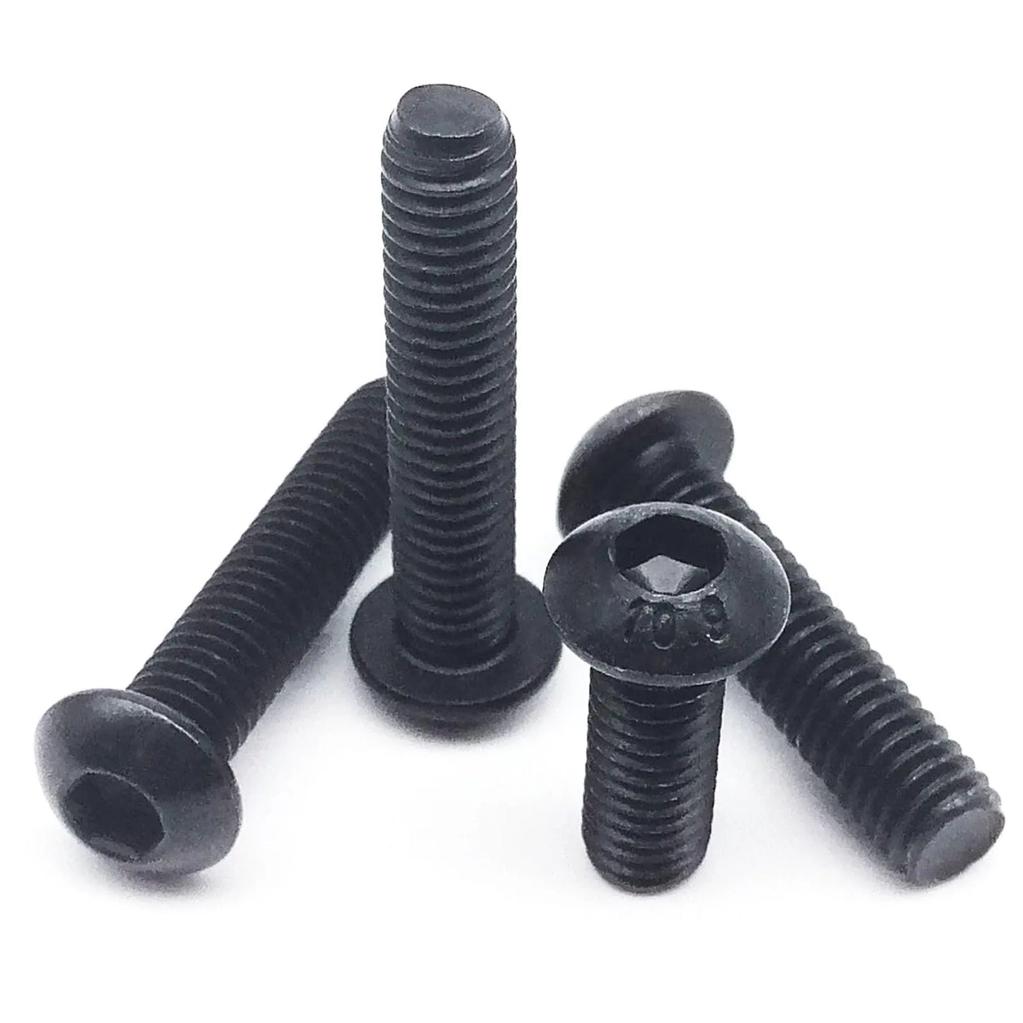 Close_Up_Black_Grade_10.9_Steel_ISO7380_Hex_Socket_Mushroom_Head_Screw_Detail