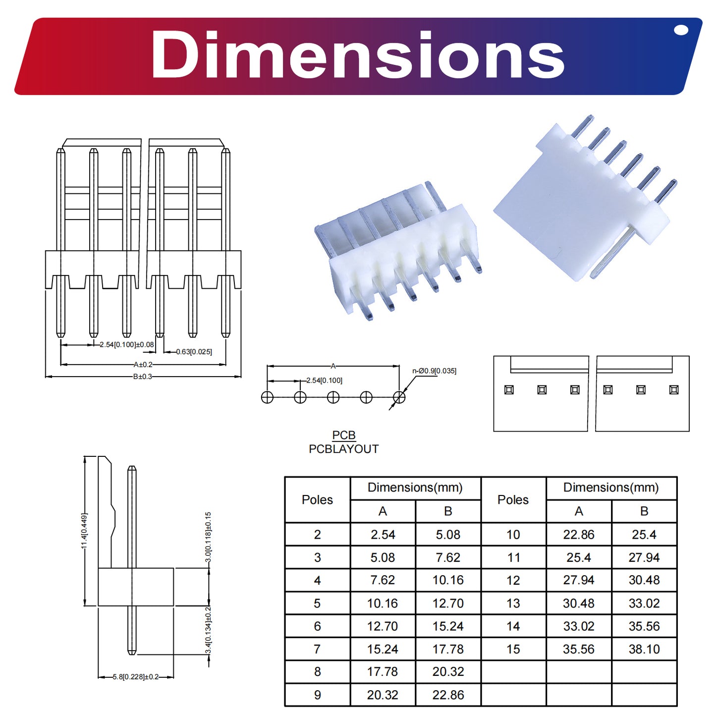 Compact Molex KK2510 DIP header connectors designed for electronics projects and circuit board applications