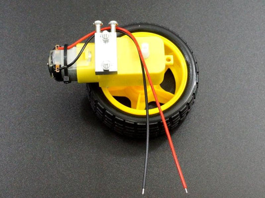 DC-Geared-Motor-and-Wheel-Set-Basic-Assembly