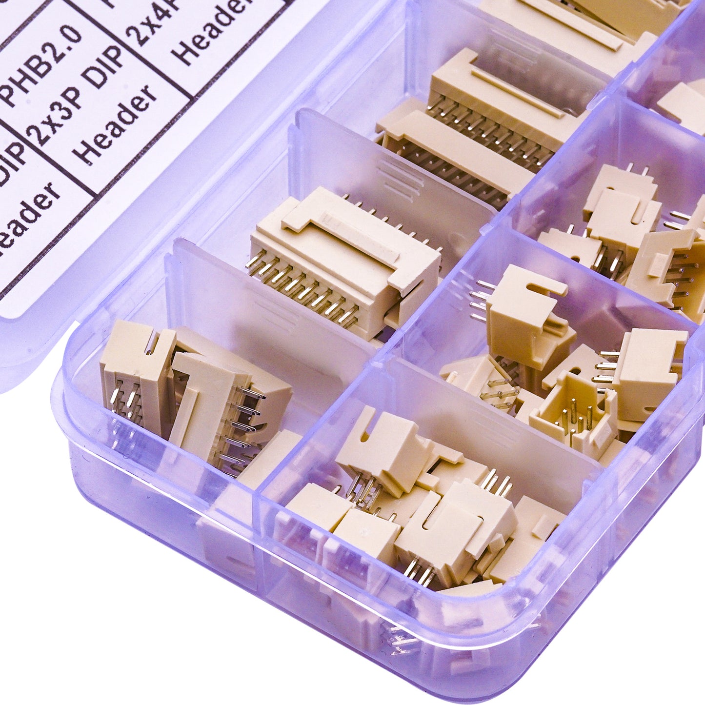 JST PHB 2.0mm dual row socket connector designed for DIP mounting on PCB boards