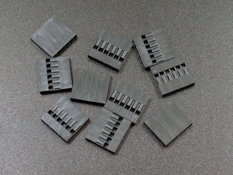 Dupont-2.54mm-Housing-6-Contacts-10-Pack