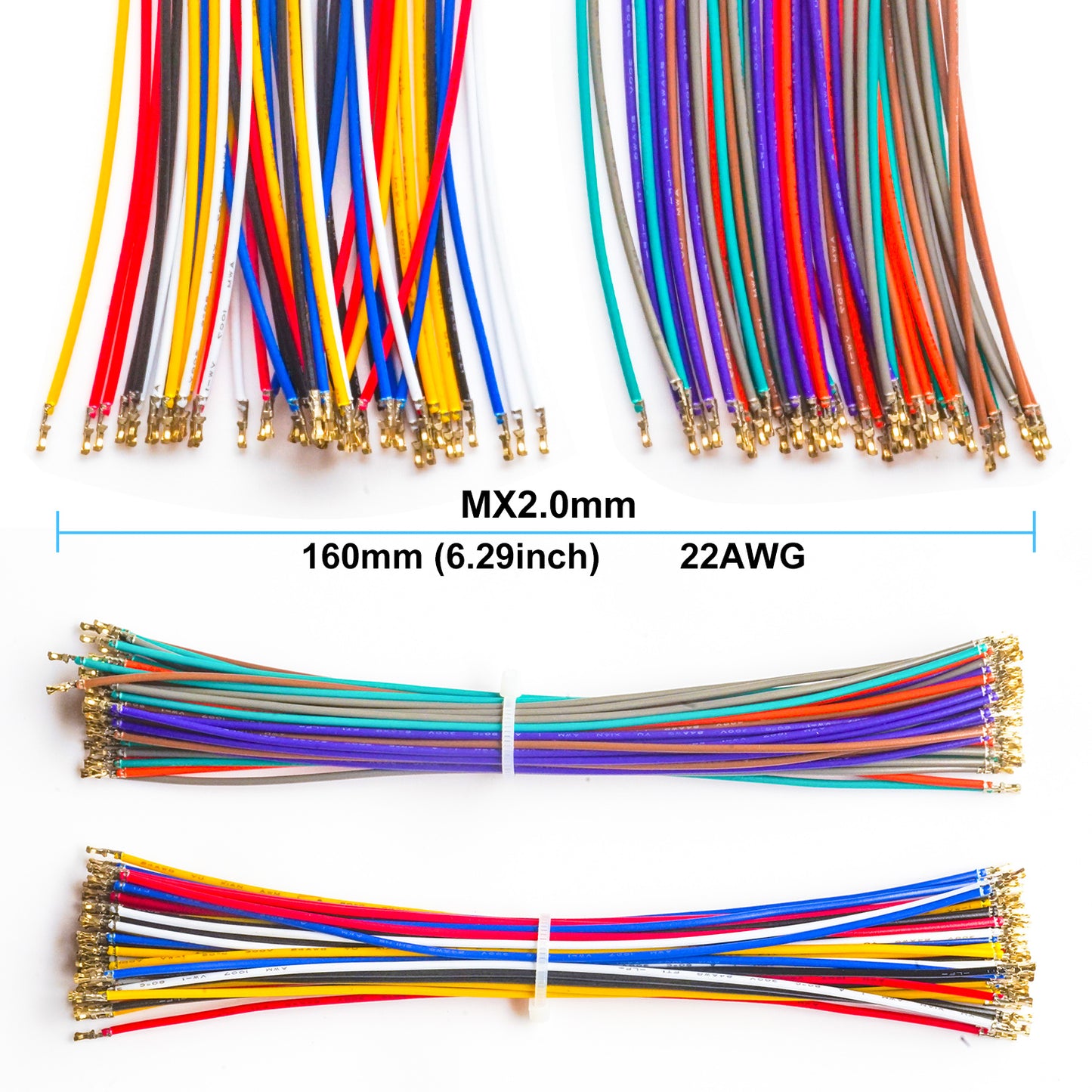 Demonstration of Dupont 2.0mm single row male and female connectors securely connected
