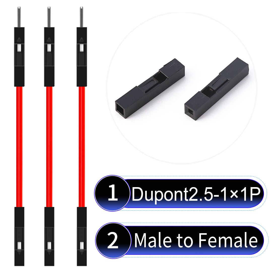 Dupont_2.54mm_1Pin_Red_Female_to_Male_Wire