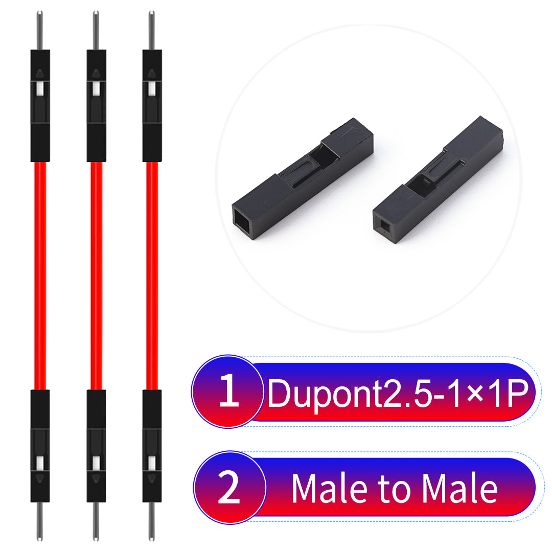 Dupont_2.54mm_1Pin_Red_Male_to_Male_Wire