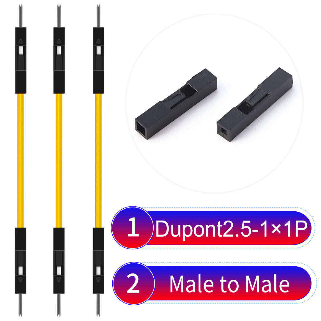 Dupont_2.54mm_1Pin_Yellow_Male_to_Male_Wire