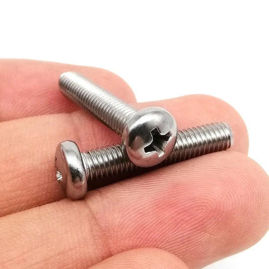 GB818-85_A2-70_Stainless_Steel_Phillips_Pan_Head_Screw_3_100mm_Length