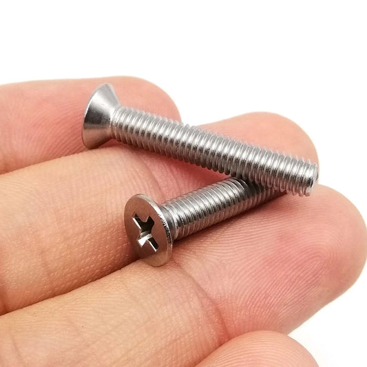 GB819_304_Stainless_Steel_Phillips_Flat_Countersunk_Head_Screw_Side_Angle