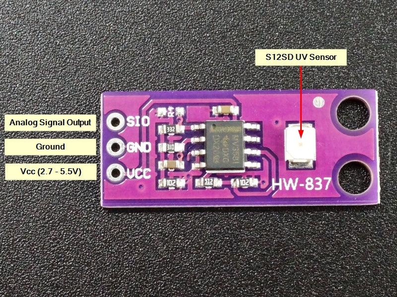 GUVA-S12SD-UV-Sensor-Module-Connections