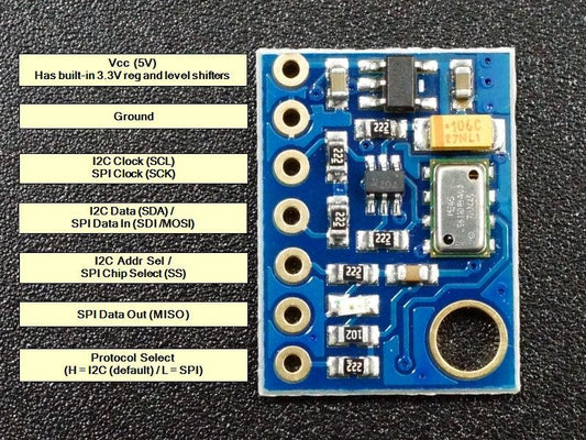GY-63-MS5611-Pressure-Sensor-Module-Connections-Top