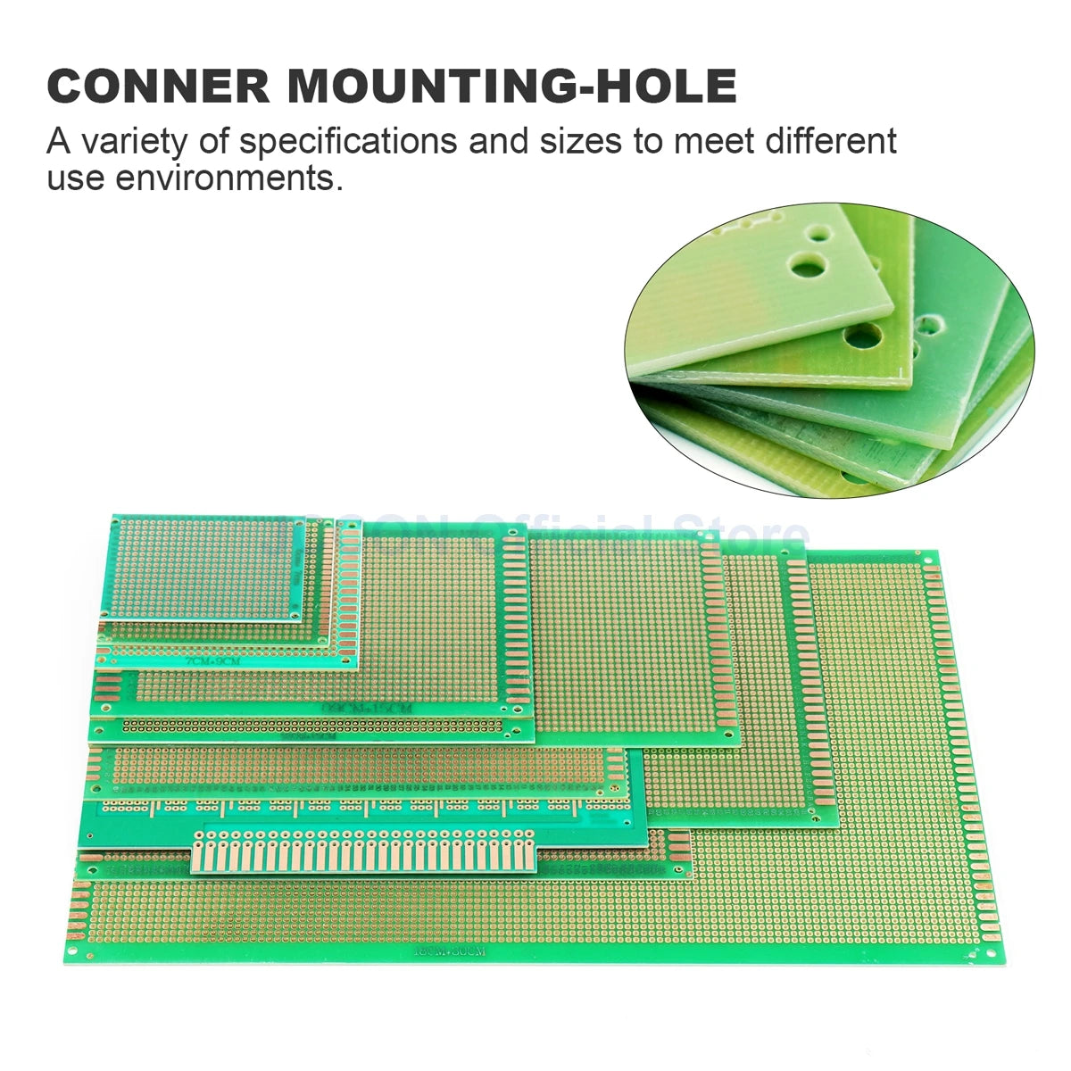 PCB Prototype Board Set 5x7, 6x8, 7x9, 9x15cm Universal DIY Single-Hole Soldering Plates
