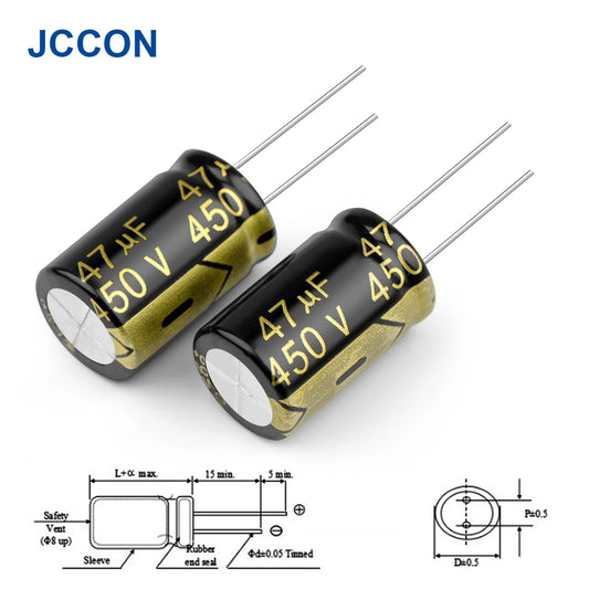 Aluminum Electrolytic Capacitor 450V 47uF High Frequency Low ESR Low Resistance
