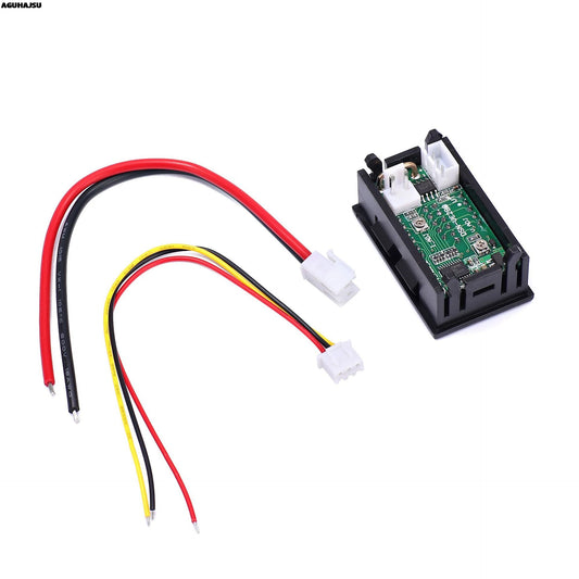 0.28" LED DC Digital Voltmeter Ammeter 2-in-1 12V/24V Panel Volt Amp Gauge Dual Display