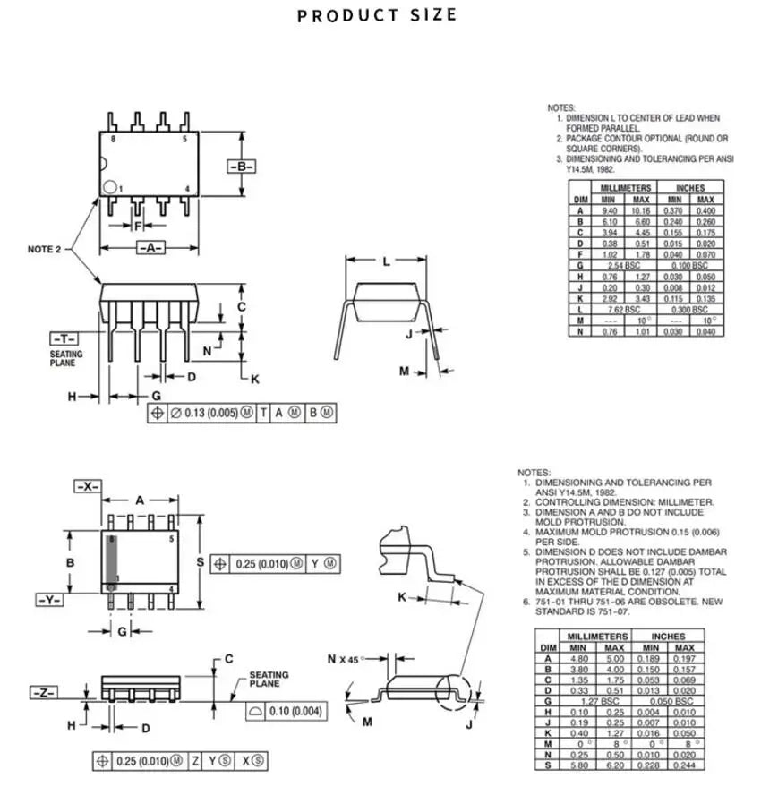 5PCS LM393P LM393N DIP-8 Dual Comparator IC Chipset
