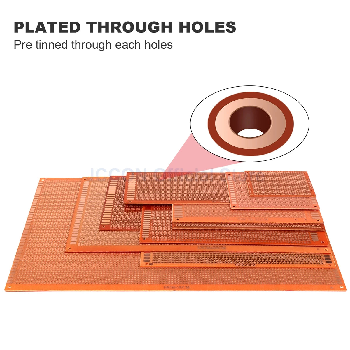 94HB Bakelite Universal PCB Prototype Board 5x7cm Perforated for DIY Electronics Soldering