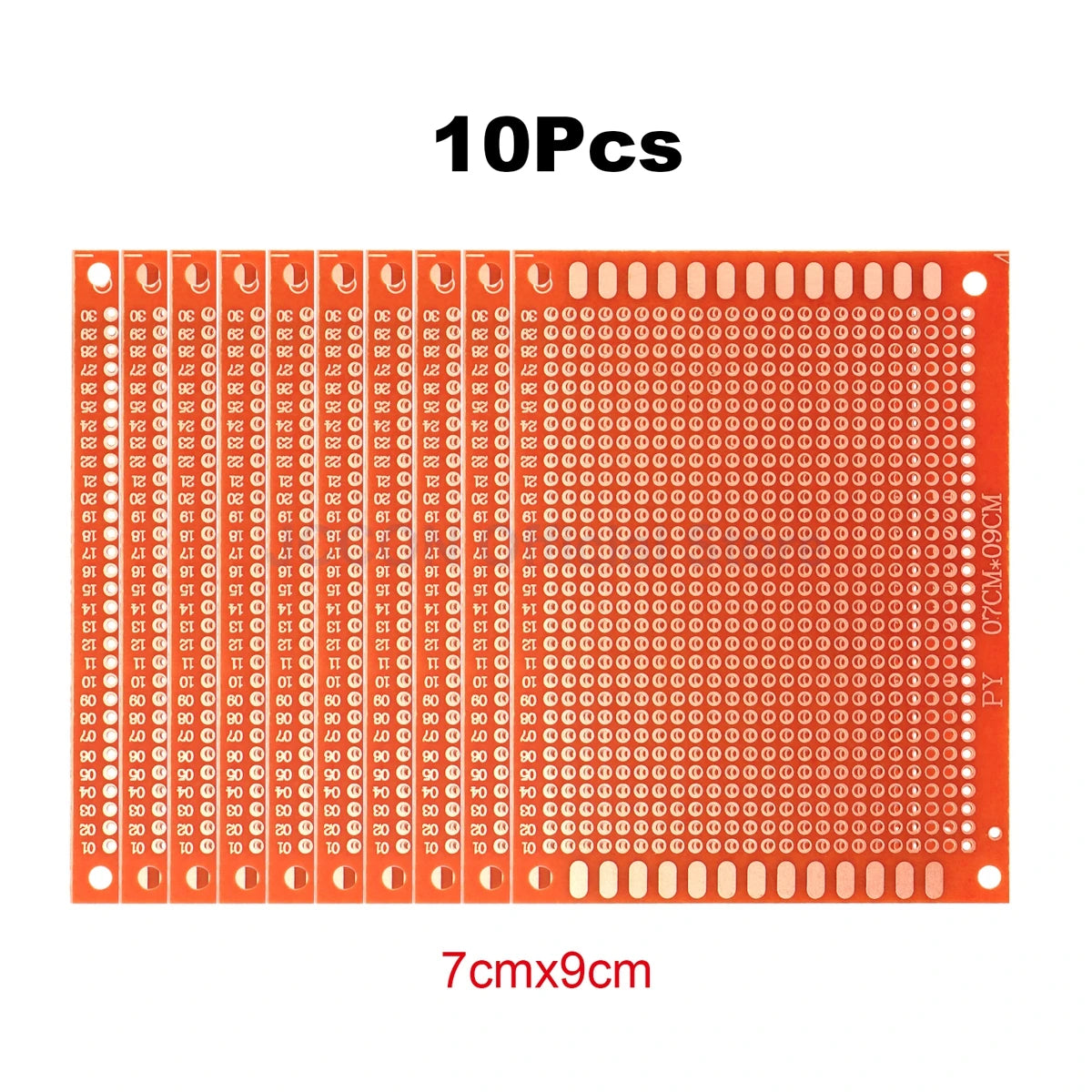 PCB Prototype Board 7x9cm Universal DIY Matrix Single-Row Continuous Hole Soldering Plate