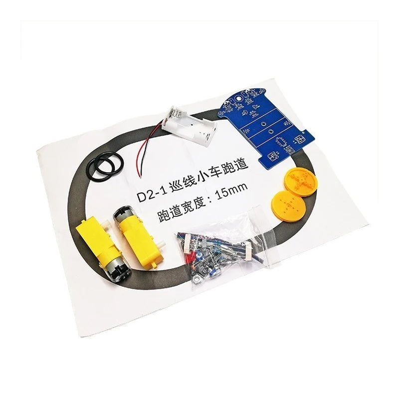 D2-1 Smart Car DIY Kit – Intelligent Line Tracking TT Motor Patrol Robot Electronics