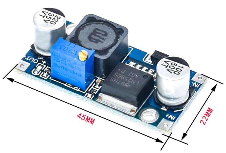 LM2596S DC-DC DC adjustable step-down power supply module regulator board 3A 12/24 to 12/5/3.3V