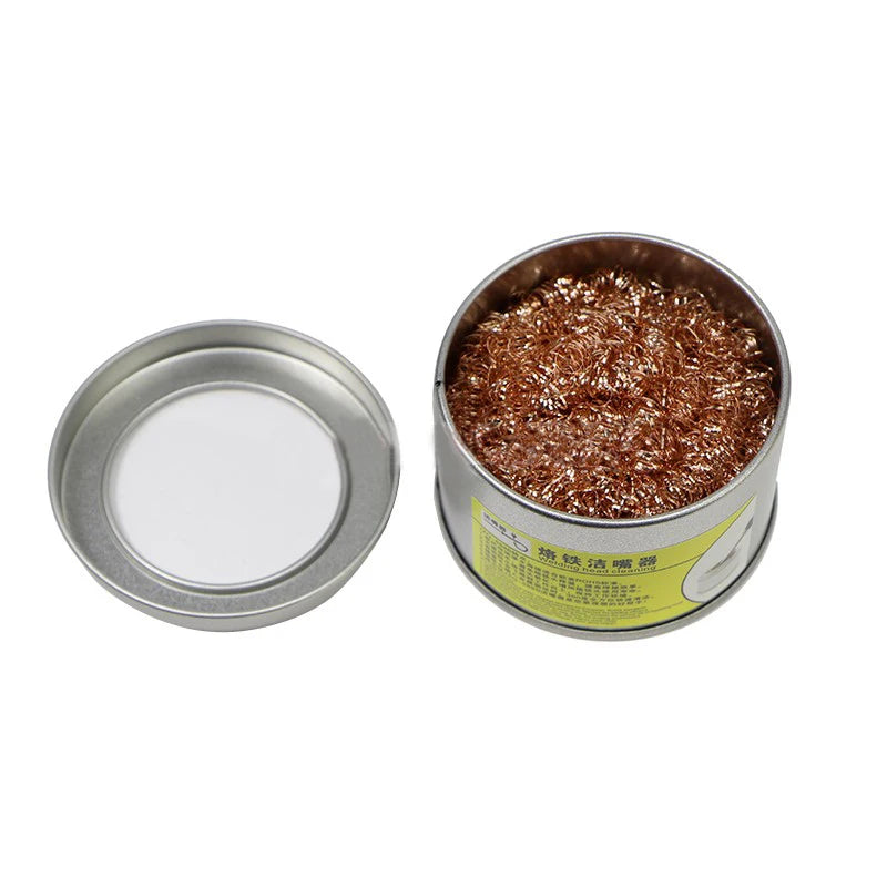 Soldering Iron Tip Cleaning Ball — Copper Wire Mesh, No-Water, Flux-Free Tip Cleaner