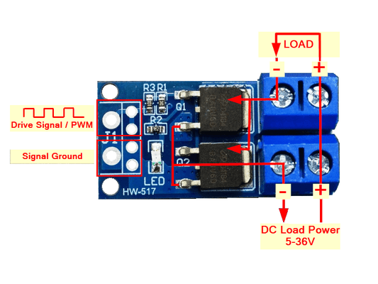 High-Power-Dual-MOSFET-Switch-Module-Connections