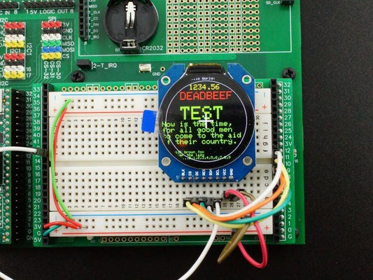 IPS-LCD-1.28-240x240-Round-Display-GC9A01-Square-PCB-in-Operation