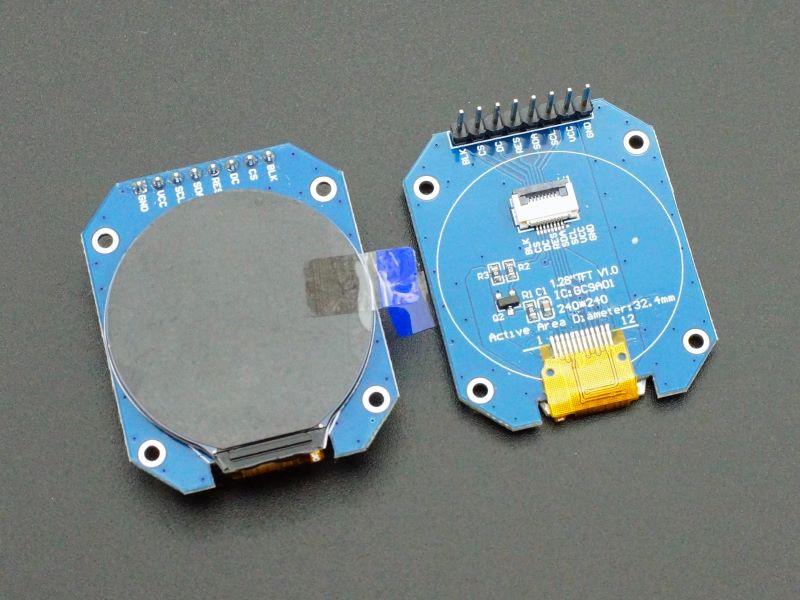 IPS-LCD-1.28-240x240-Round-Display-GC9A01-Square-PCB