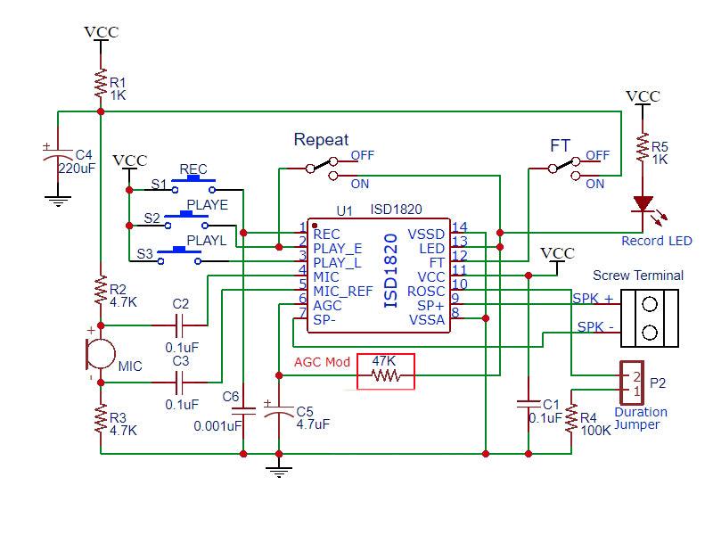 ISD1820-Schematic