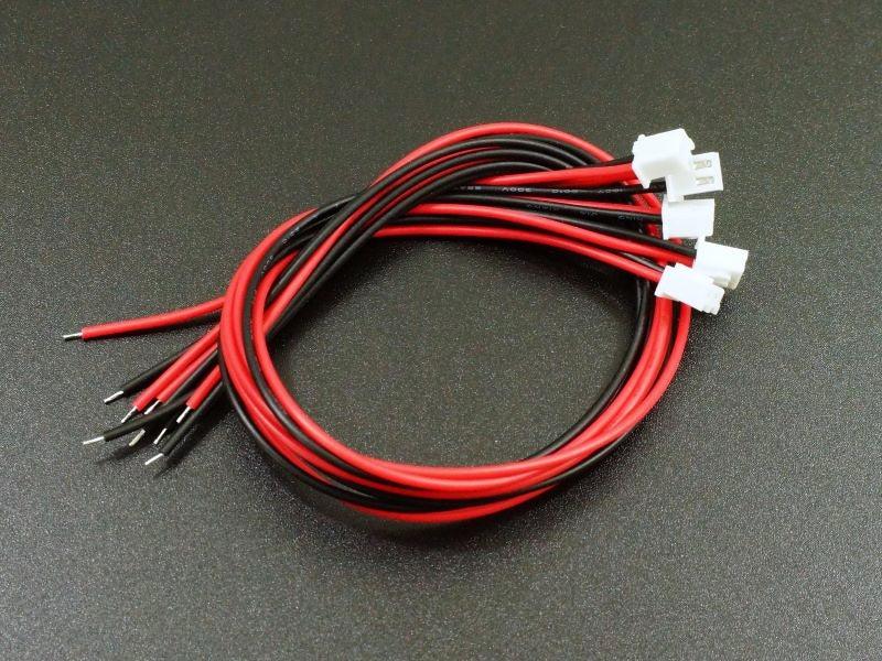 JST-XH-2.54-2-Pin-Female-30cm-22AWG-Pig-Tail-Cable-5-Pack