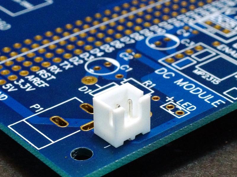 JST-XH-2.54-2-pin-Male-Connector-On-Circuit-Board