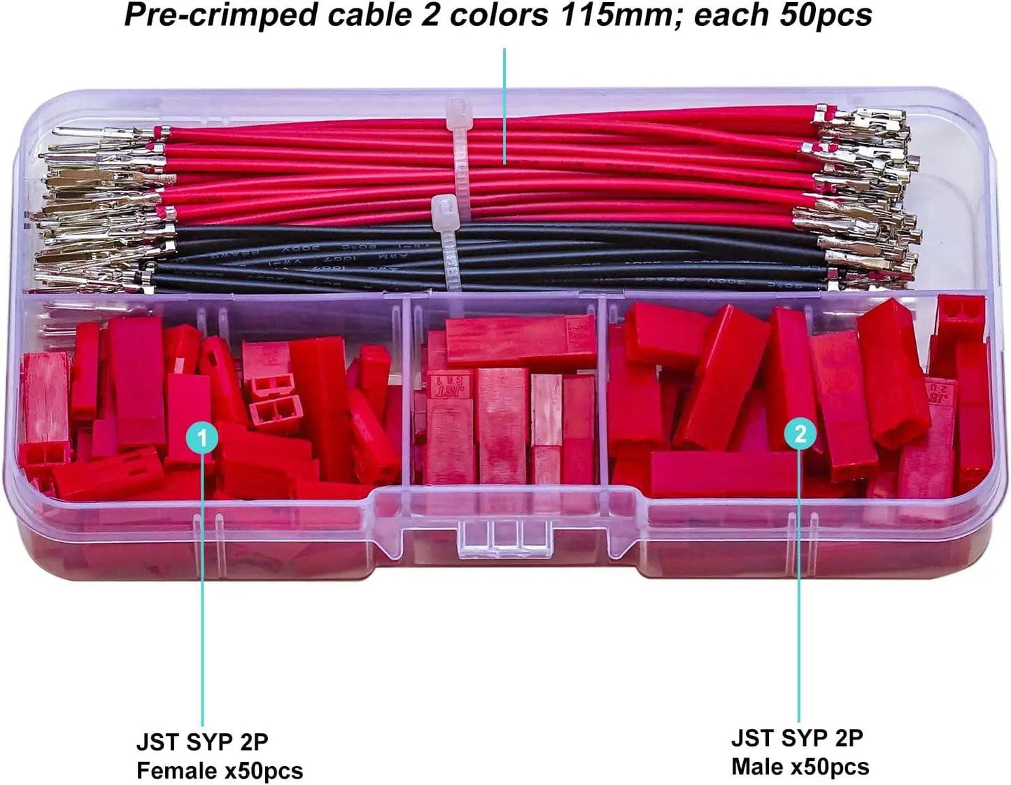 Display of included heat shrink tubing for insulation