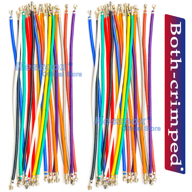 JST PH 2.0mm Female both sided Pre-Crimped Terminal Silicone Cable (Without Connector), 22AWG UL3239 Soft Wire 200℃ Heat Resistant 3KV 3A