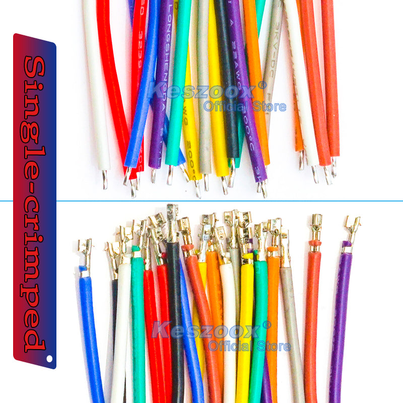 JST PH 2.0mm Female single-head Pre-Crimped Terminal Silicone Cable (Without Connector), 22AWG UL3239 Soft Wire 200℃ Heat Resistant 3KV 3A