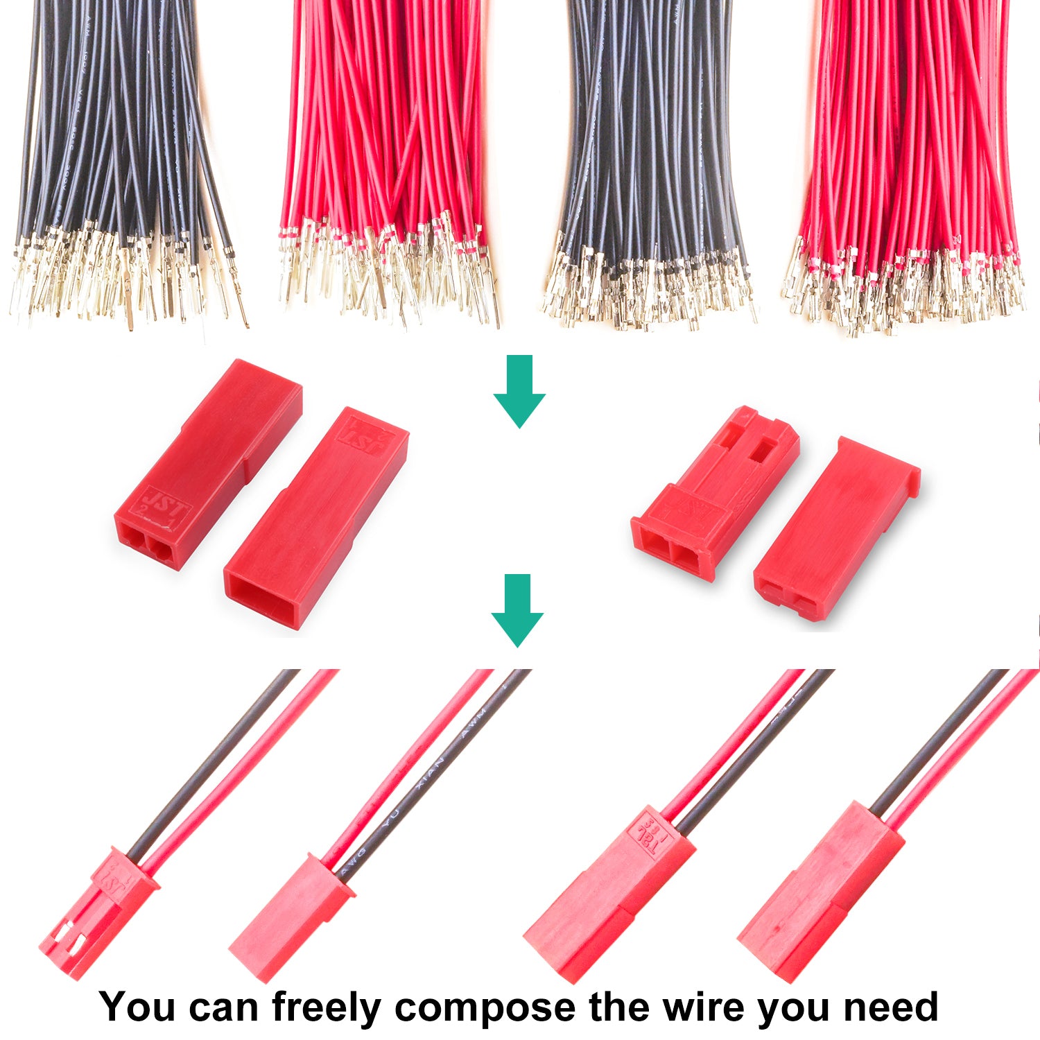 JST_RCY_SYP2.5_Connector_Kit_with_Pre-Crimped_Wires_for_DIY_Electronics